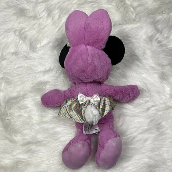 Disney Store 18" Minnie Mouse In Easter Bunny Suit Rabbit Plush Pink - Picture 8 of 12